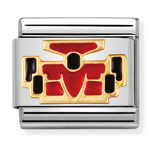Transport - Red Formula 1 Car Gold Charm