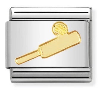 Sports - Cricket Bat Gold Charm