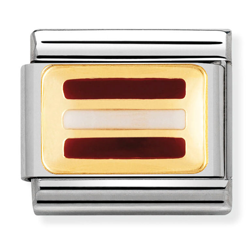 Europe Flag - Latvia Gold Charm