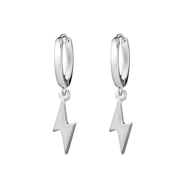 Lighting Bolt Sleepers Hoop Earrings - 2 Colours