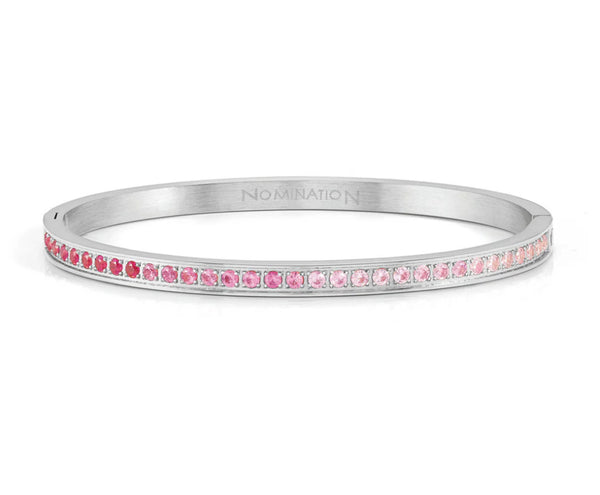 Pretty Bangles: Silver Gradient Pink CZ