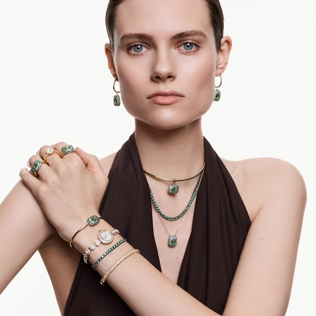 Una Angelic: Crystal Bracelet Crystal Tone Gold Watch