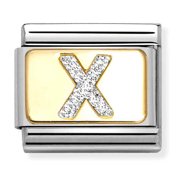Glitter Gold - Letter X Charm