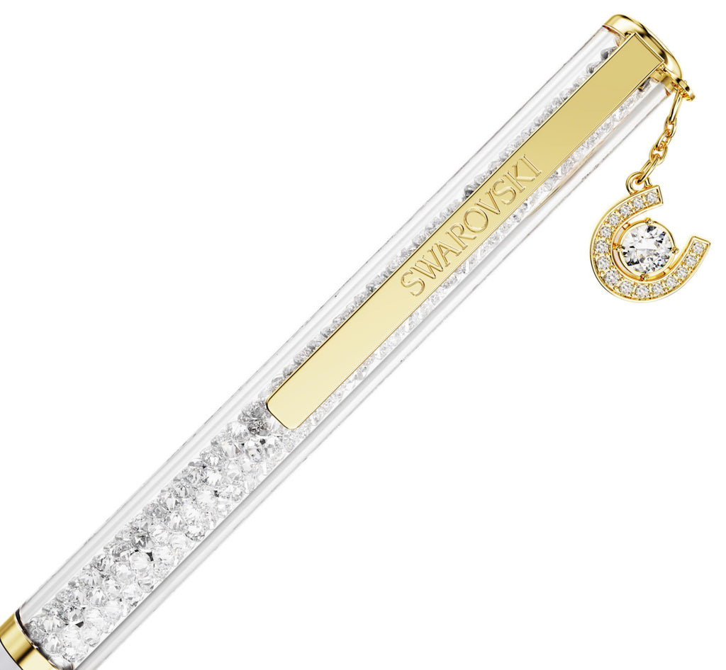Crystalline Ballpoint Pen - Horseshoe Crystal Drop Gold