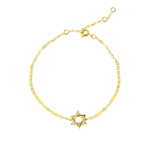 Star of David Bracelet w/ CZ detailing