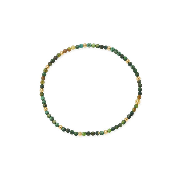 Elastic Bracelet - African Turquoise Beaded - 2 Designs