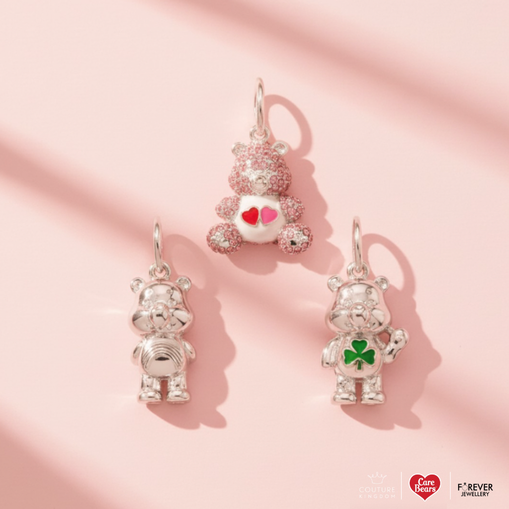 Care Bear - LOVE-A-LOT Pink Crystal Bear Charm - 2 colours