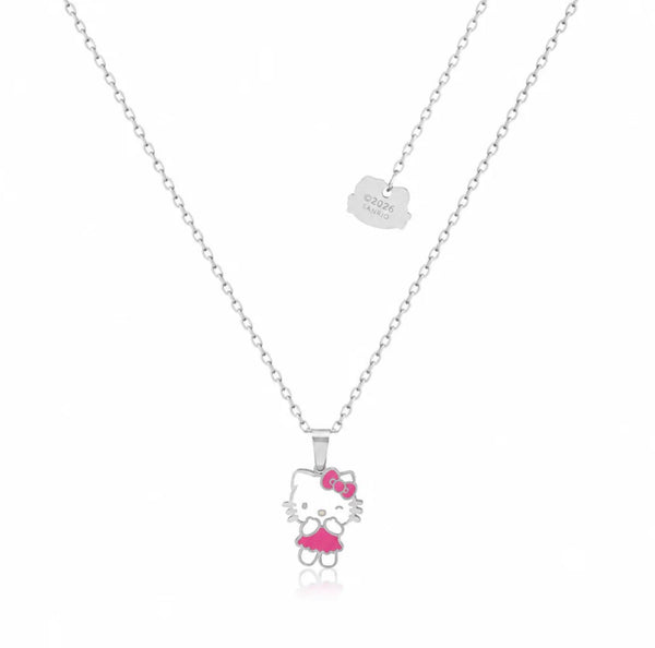 Sanrio - Hello Kitty Pink Dress - Necklace & Stud Earring