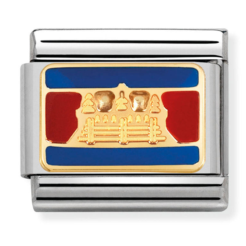 Asia Flag - Cambodia Gold Charm