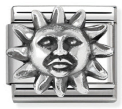 Symbols - Sun Oxidised Silver Charm