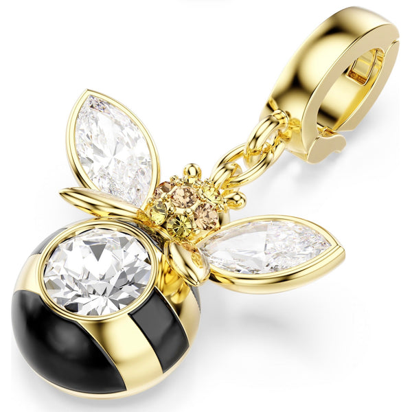 Idyllia: Multicoloured Mixed Cut Crystal Bee Gold Charm