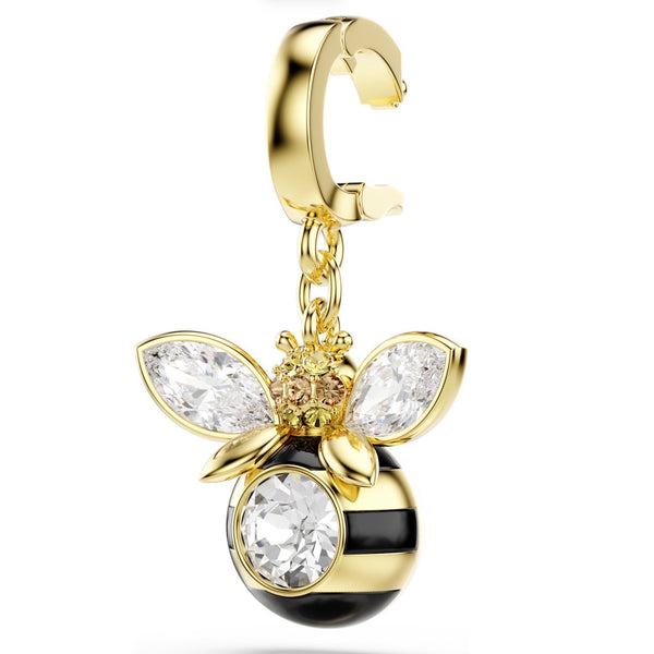 Idyllia: Multicoloured Mixed Cut Crystal Bee Gold Charm