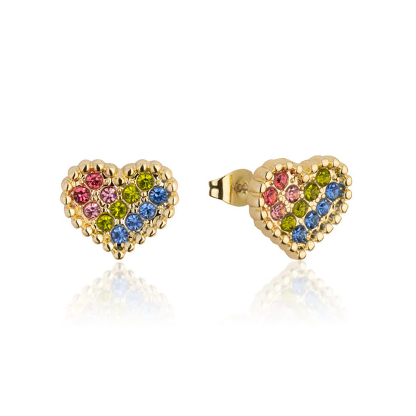 Care Bear - Rainbow Heart Love Studs - 2 colours