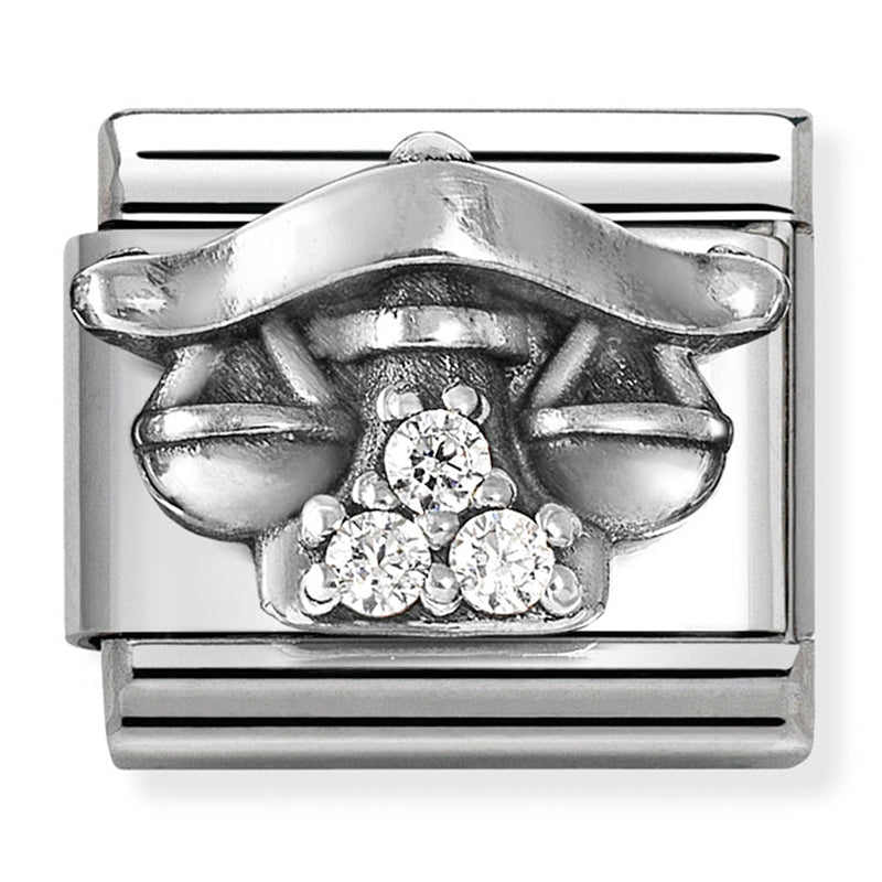 Zodiac - Libra with CZ Silver Charm