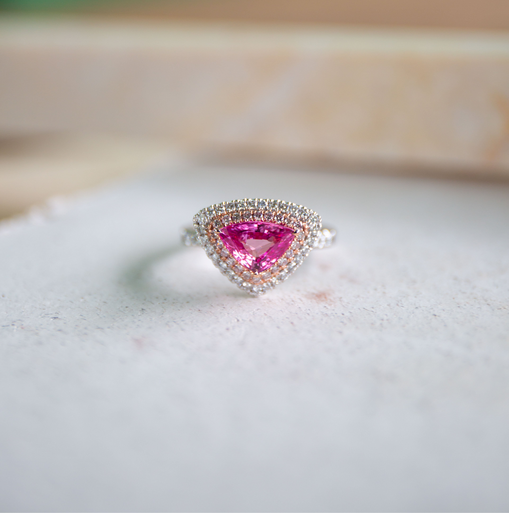 Rosy Pink Sapphire Ring