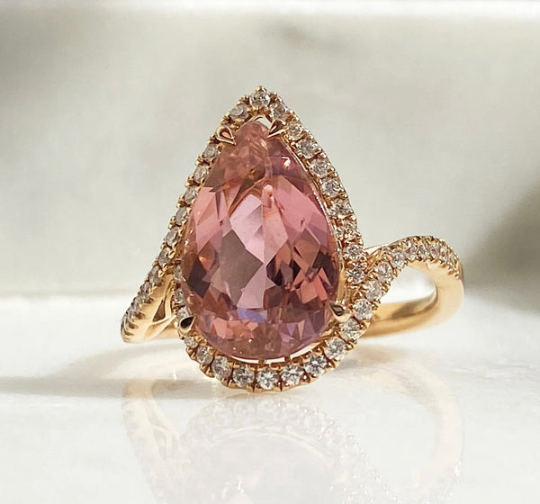 Giada Pink Tourmaline Ring