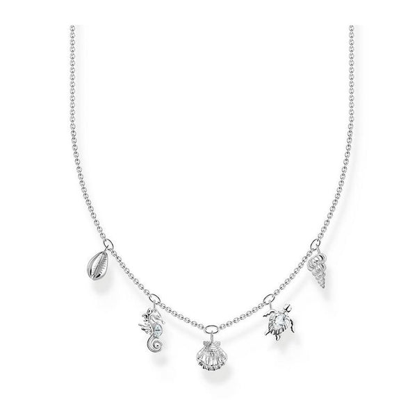 Meet me at the Sea - Turtle with CZ Silver Necklace