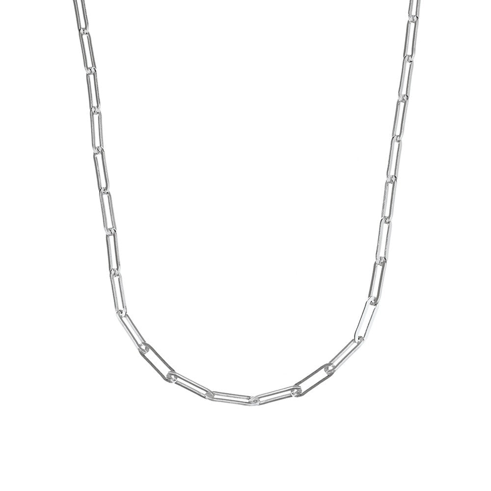 Long Paperclip 3mm Chain Necklace