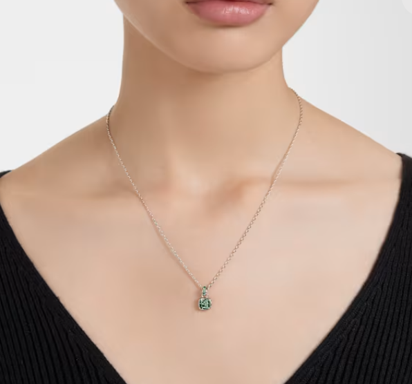 Birthstone May Green Square - Necklace & Earring
