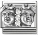 Zodiac - Gemini with CZ Silver Charm