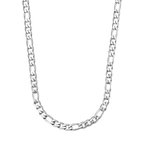 Chain - 5mm Shiny Stainless Steel Figaro Link