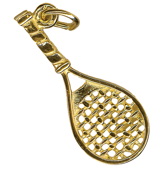 9ct YellowGold Tennis Racket Charm