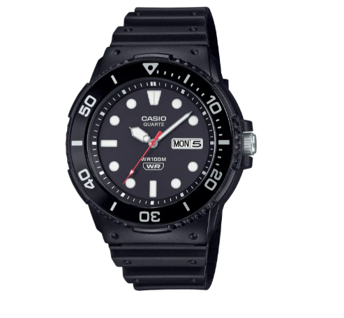 Casio Ana Marine Design, Black Case/Resin Band Watch