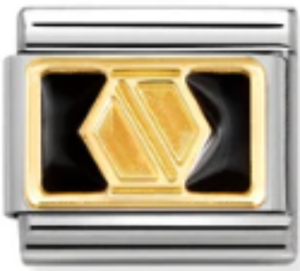 Symbols - Black Screw Gold Charm