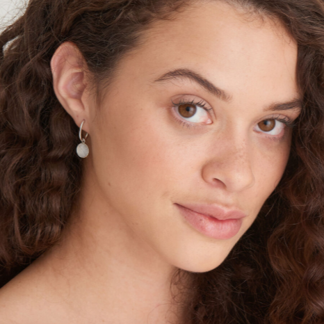 Wild Soul - Sunbeam Emblem Silver Huggie Hoop Earrings