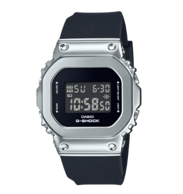 G Shock Digital Ladies Black/Silver Watch