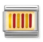 Europe Flag - Catalonia Gold Charm