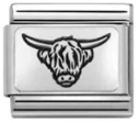 Animals - Highland Cow Silver Charm