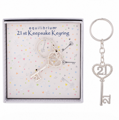 Equilibrium - 21st Birthday Key with Crystals Keyring