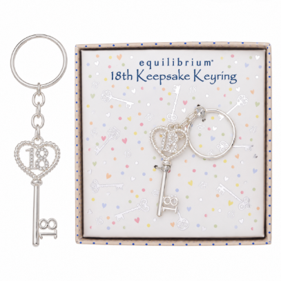 Equilibrium - 18th Birthday Key with Crystals Keyring