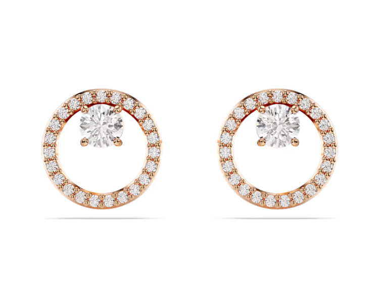 Constella Round Cut Open Circle Stud Earrings - 2 colours