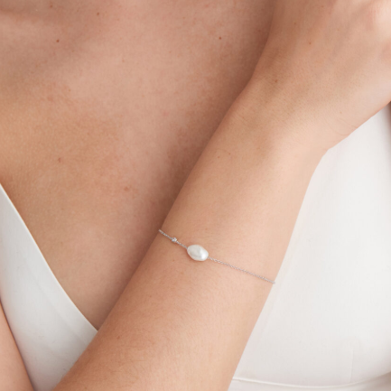 Pearl of Wisdom - Pearl with CZ Bracelet