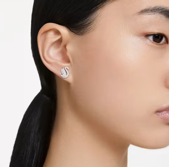 Iconic Silver Swan Earrings