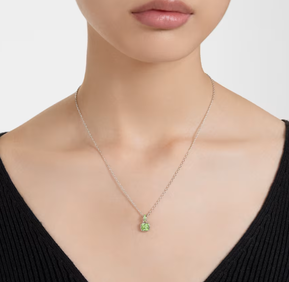 Birthstone: August Green Square - Necklace & Earrings