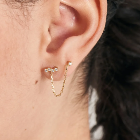 Ear Edit Capsule - Celestial Drop Chain Barbell Single Studs - 2 colours