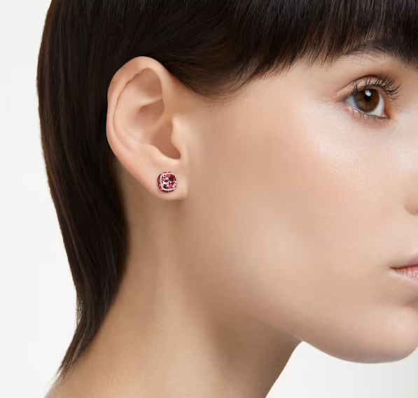 Birthstone: January Red Square - Necklace & Earring