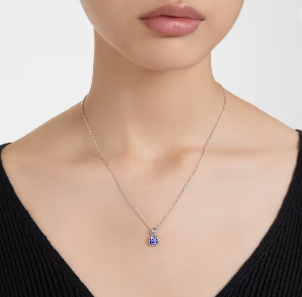 Birthstone: September Blue Square - Necklace & Earring