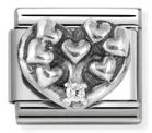 Family - Heart Tree of Life and CZ Silver Charm