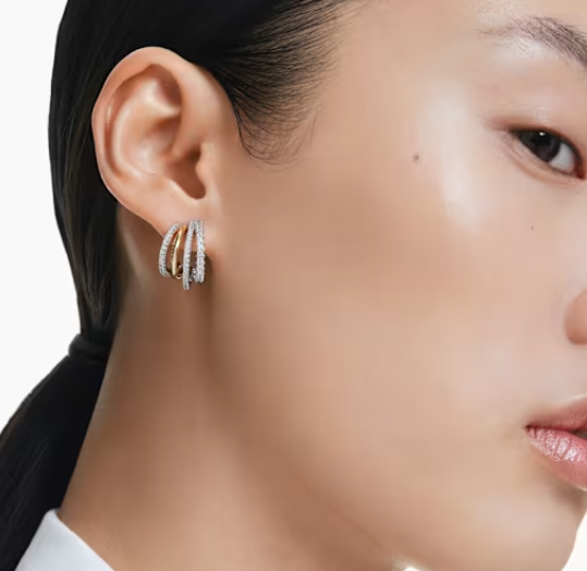 Hyperbola 4 Hoop Silver Earrings
