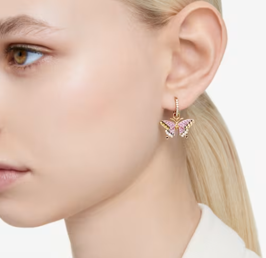 Idyllia Drop Gold Butterfly Earrings