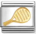 Sports - Paddel Racket Gold Charm