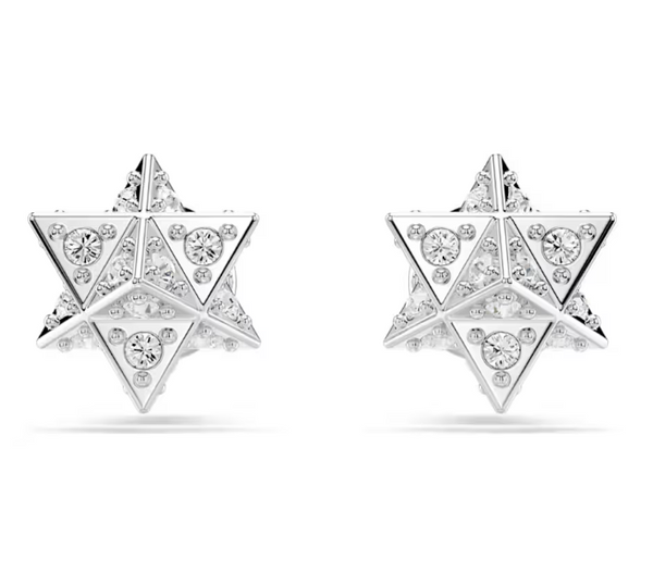 Dextera Star with Crystals Silver Stud Earrings