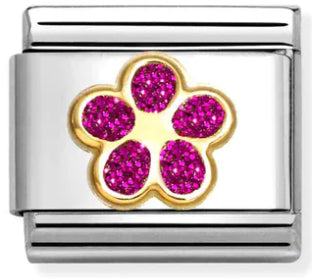 Glitter - Fuchisa Flower Charm