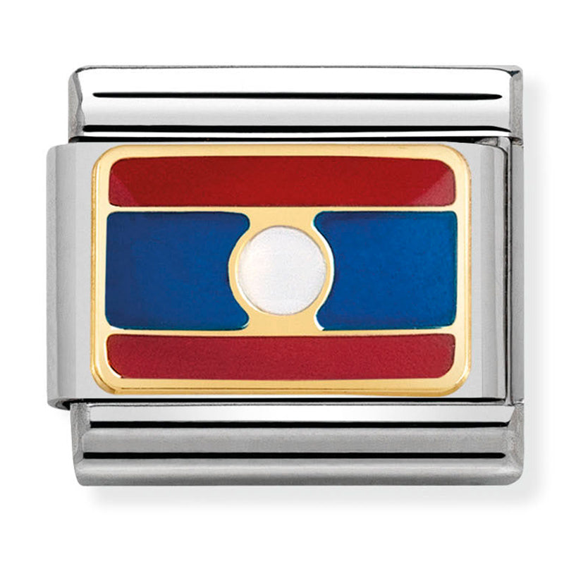 Asia Flag - Laos Gold Charm