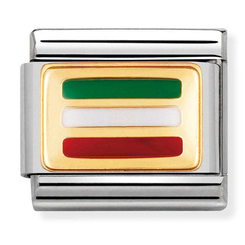 Europe Flag - Hungary Gold Charm