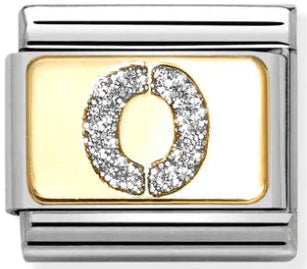 Glitter Gold - Letter O Charm